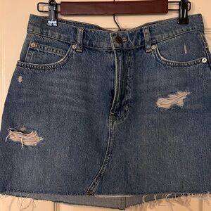 Free People denim mini-skirt